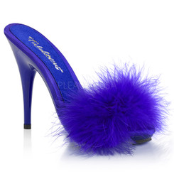 Тапочки на высоком каблуке Fabulicious Pleaser синие POISE501F/BLUSA/M