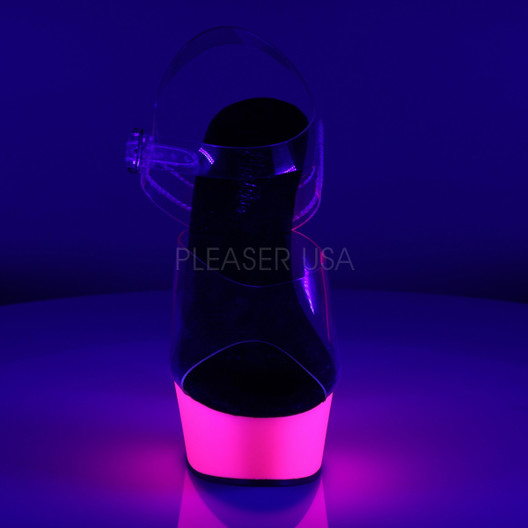 Стрипы Pleaser розовые DEL608UV/C/NP