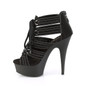 Туфли для High Heels на платформе Pleaser черные замшевые DEL693/BMF/M