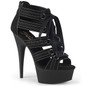 Туфли для High Heels на платформе Pleaser черные замшевые DEL693/BMF/M