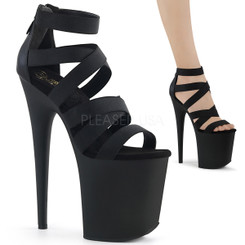 Стрипы Pleaser черные FLAM859/BELS-PU/M