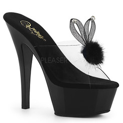 Стрипы Pleaser черные Playboy KISS201BUNNY/C/B